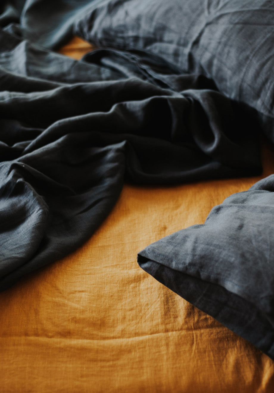 100% Linen Duvet | Charcoal