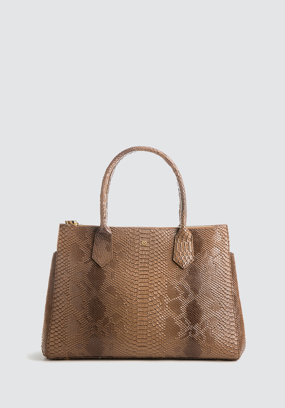 Koko | Tan Snake Skin Texture Vegan Workbag