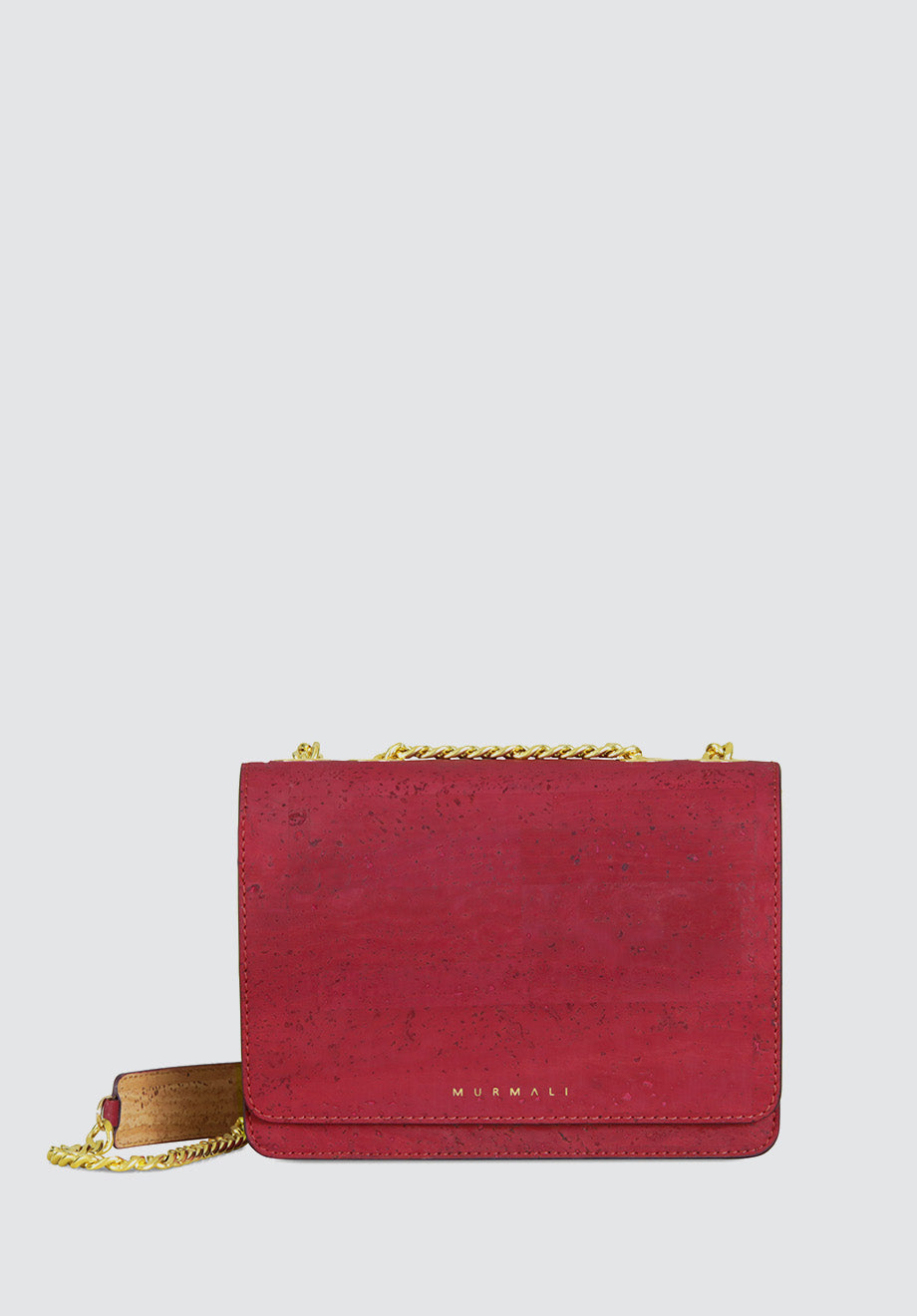 ALPHA Handcrafted Cork Vegan Crossbody Bag | Burgundy