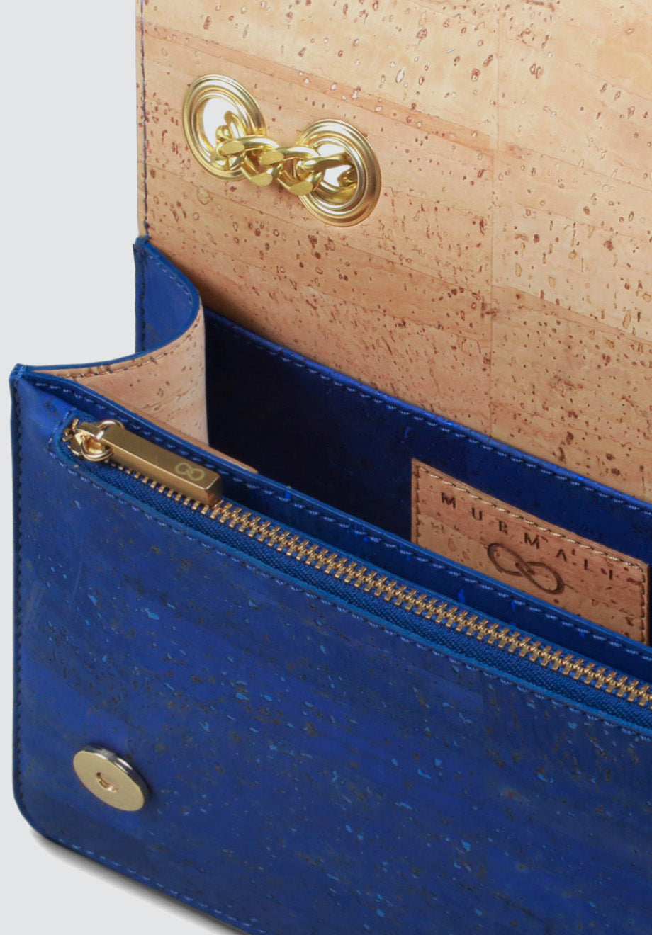 ALPHA Handcrafted Cork Vegan Crossbody Bag | Navy