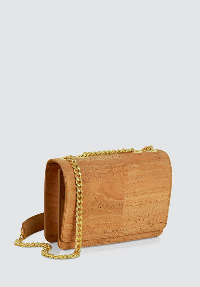 ALPHA Handcrafted Cork Vegan Crossbody Bag | Natural