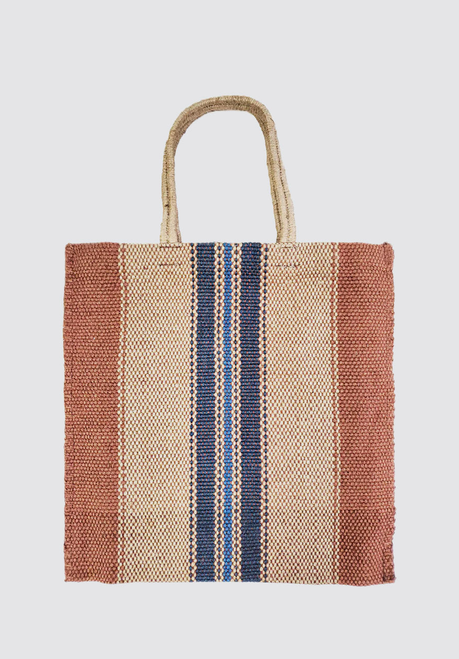 Dora Jute Tote Bag | Multi Light Brown