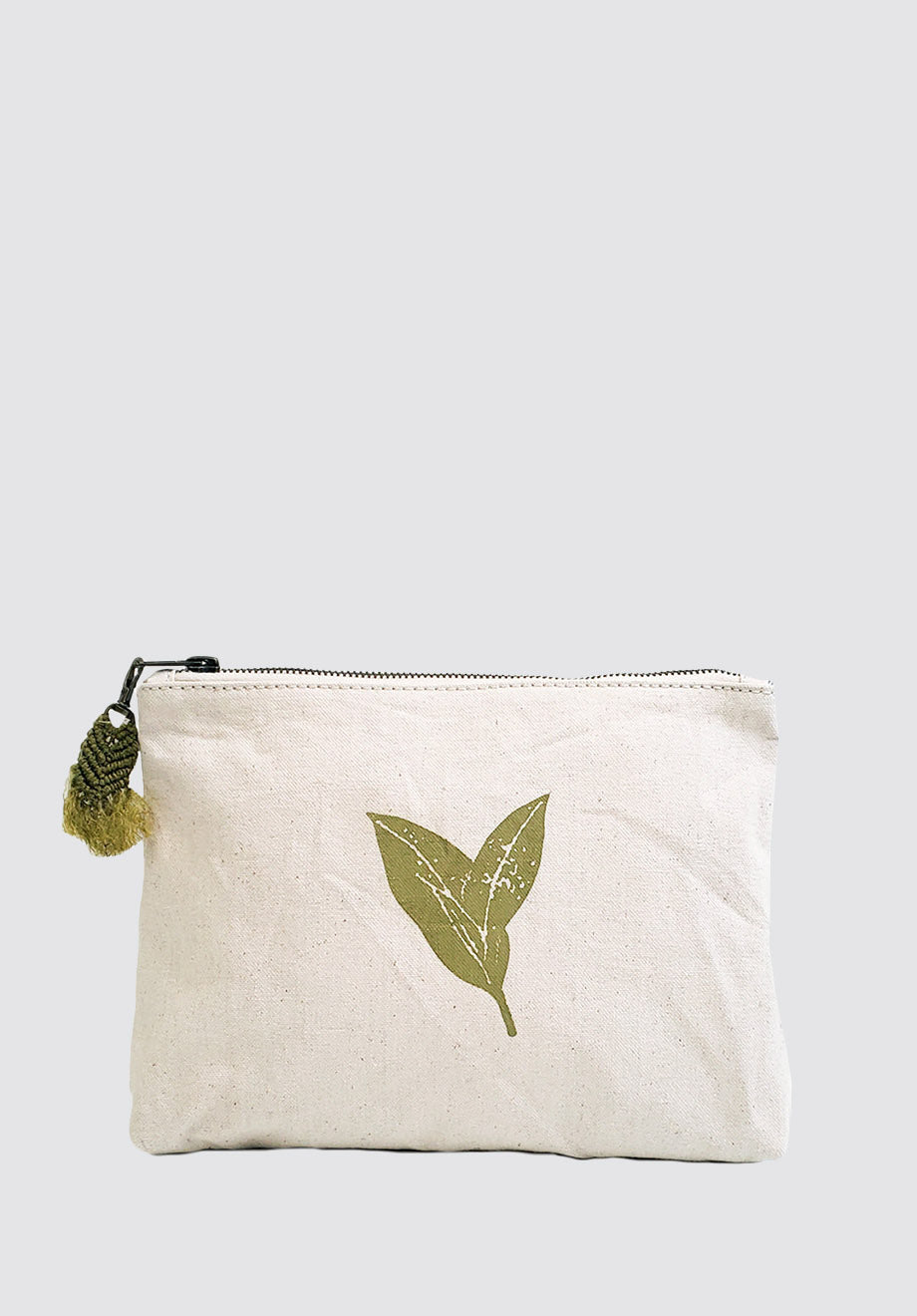 Hand Screen Printed Cotton Canvas Pouch | Nature