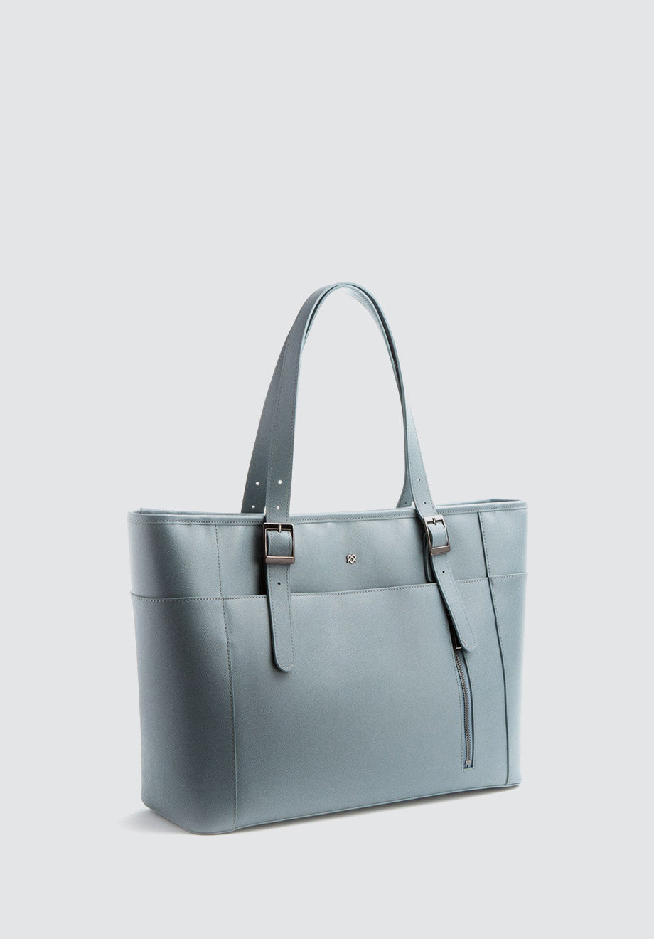 Miley | Blue Grey Vegan Leather Laptop Bag