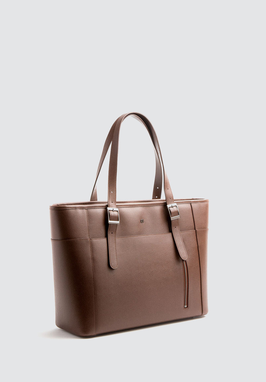 Miley | Chocolate Brown Vegan Leather Laptop Bag