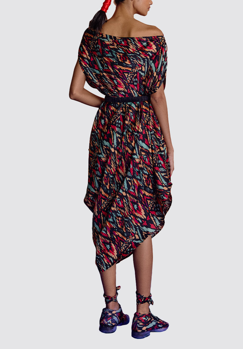 Ikat Draped Dress