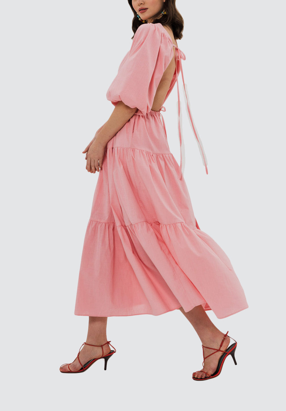 Lauren Linen Dress | Pastel Pink