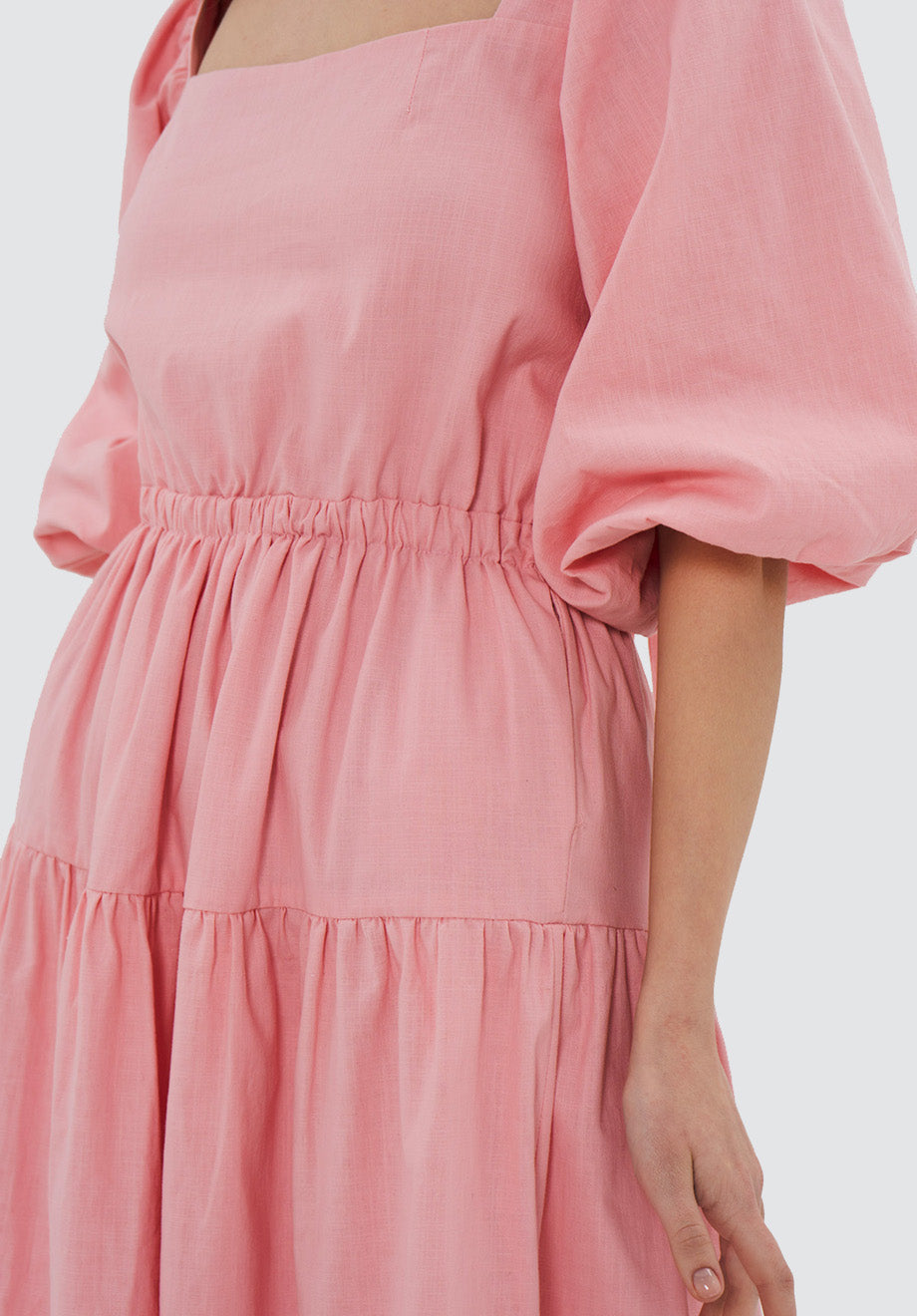 Lauren Linen Dress | Pastel Pink