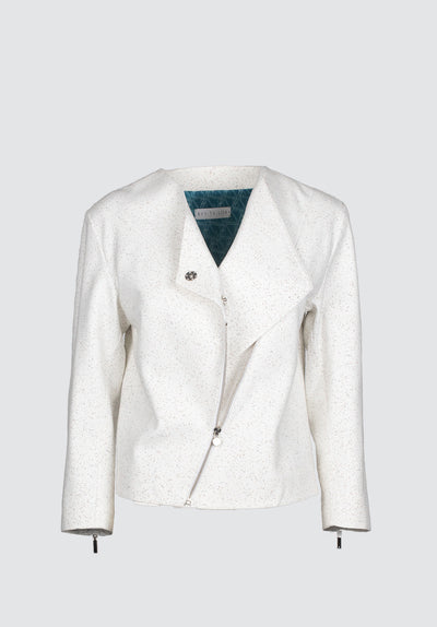 Suci Kush Biker Jacket | White Moon