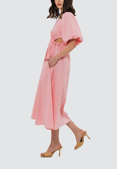 Louise Midi Dress | Pastel Pink