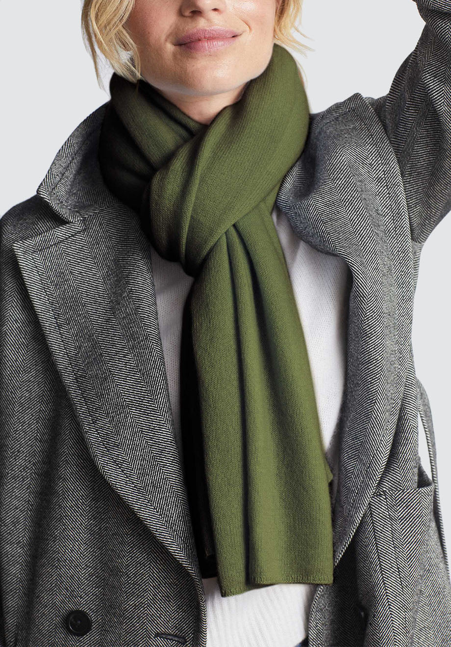 Cashmere Lofty Blanket Scarf | Khaki