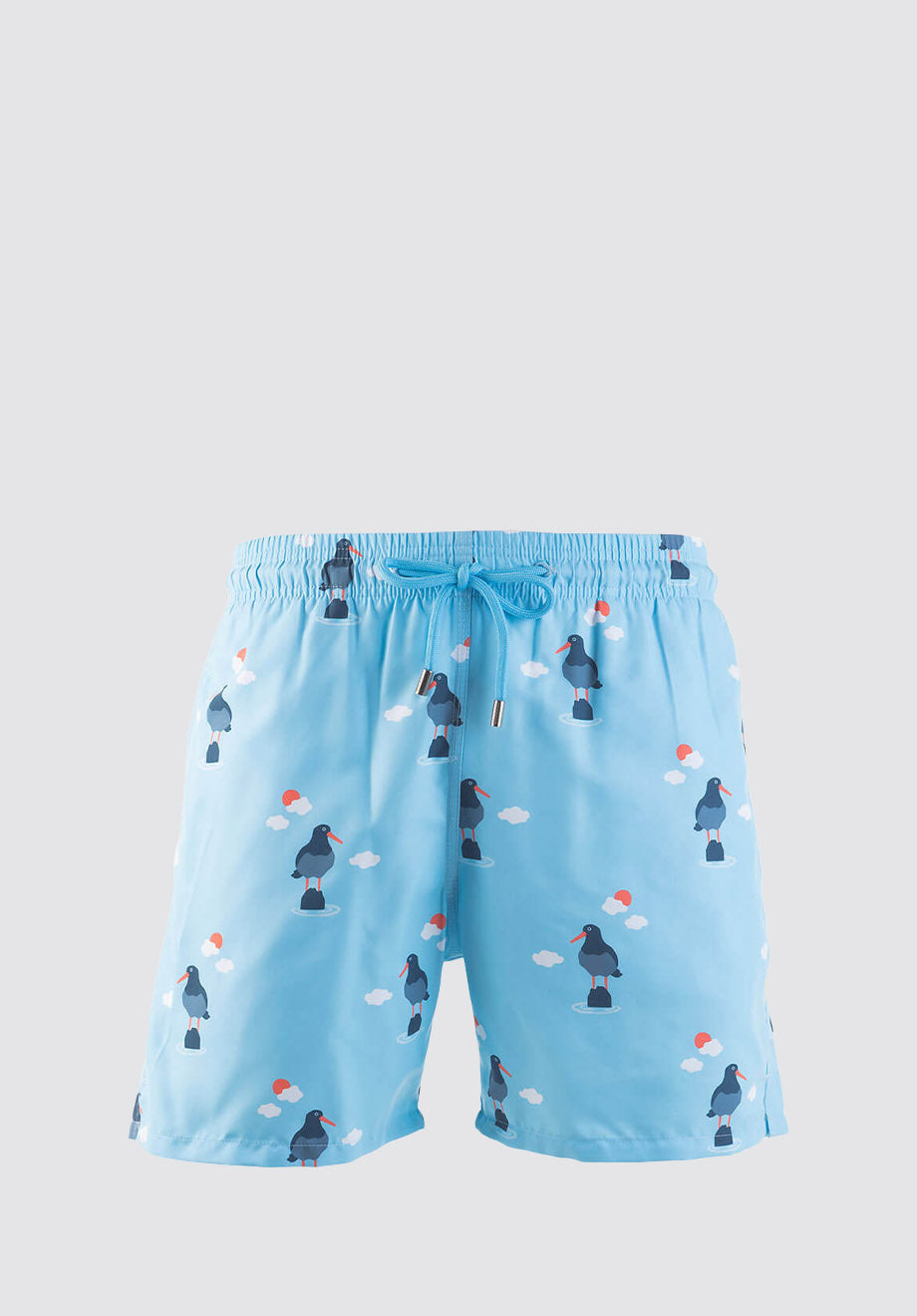 Kids Swim Shorts - Oyster Catchers | Baby Blue