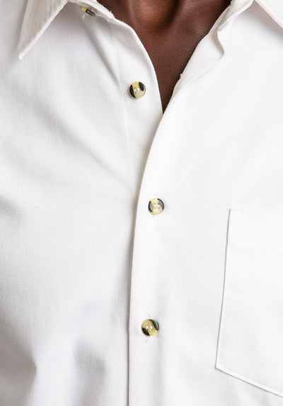 1 Pocket Cotton Shirt | White