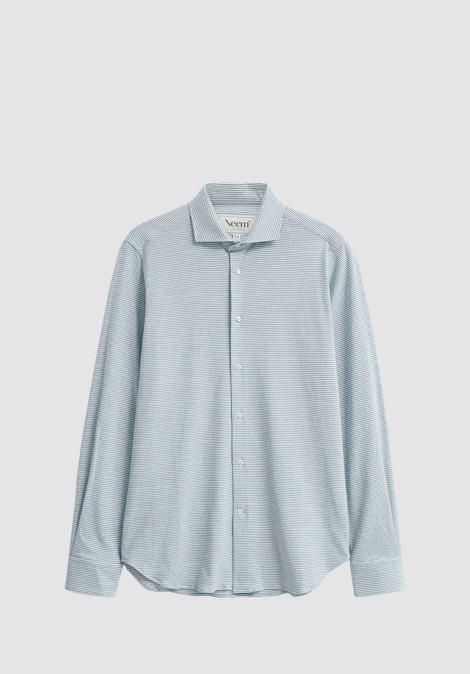 Recycled Sky | Horizontal Stripe Cut Away Shirt