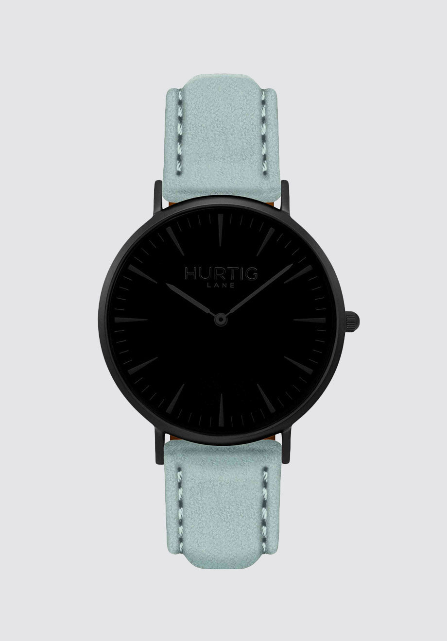 Hymnal Vegan Suede Watch All | Black & Duck Egg