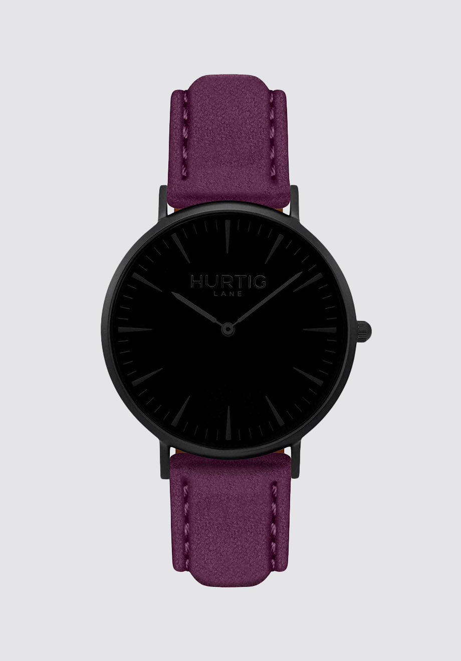 Hymnal Vegan Suede Watch All | Black & Berry