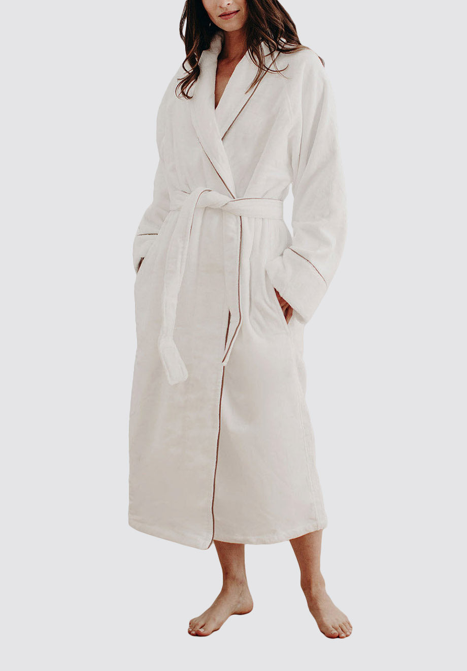 Organic Cotton Velour Robe - Womens