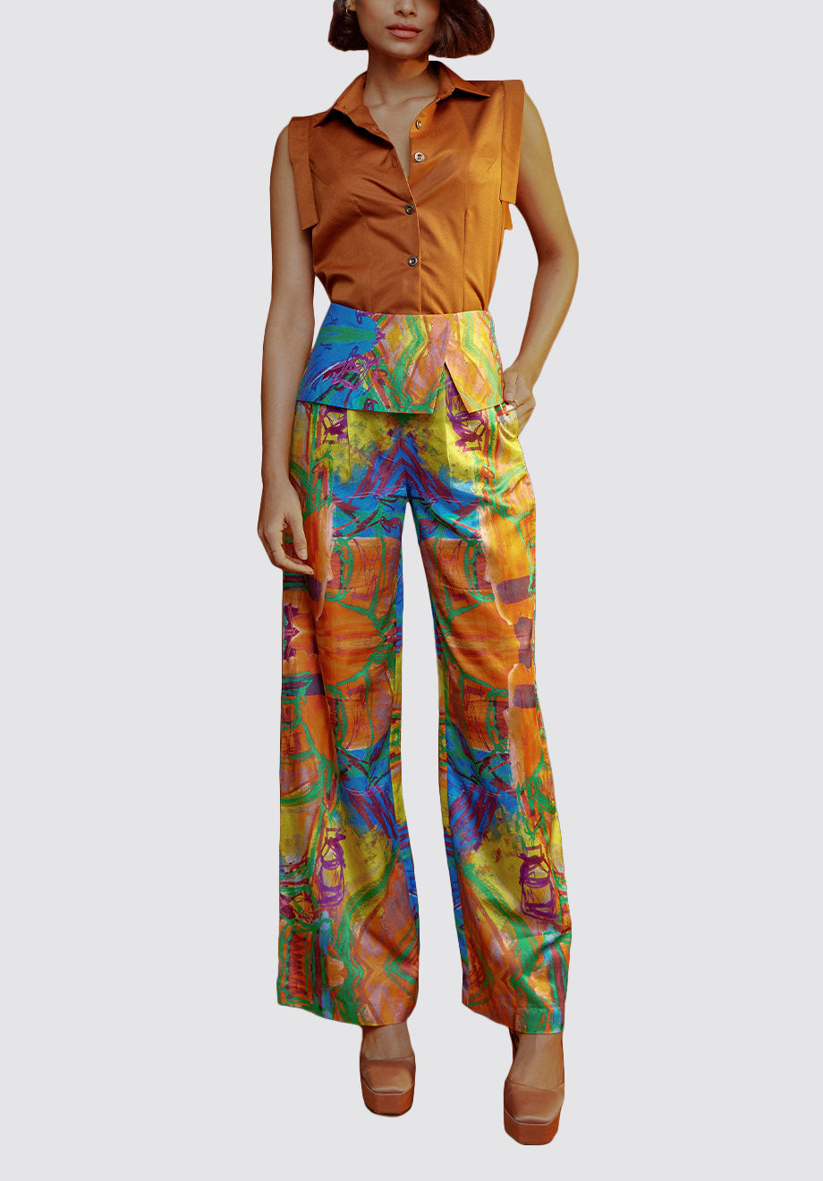 Mural Lapel Trouser