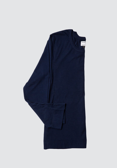 Cotton Long Tee | Navy Blazer