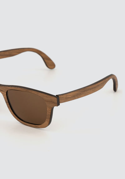 Barnes Sunglasses | Walnut | Brown Polarised