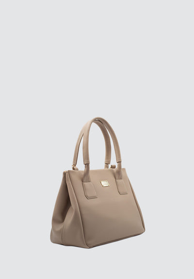 Indy Vegan Top Handle Bag | Nude