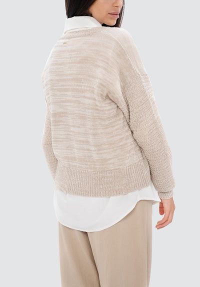 Nagano MMJ - V-Neck Sweater | Sand Marl