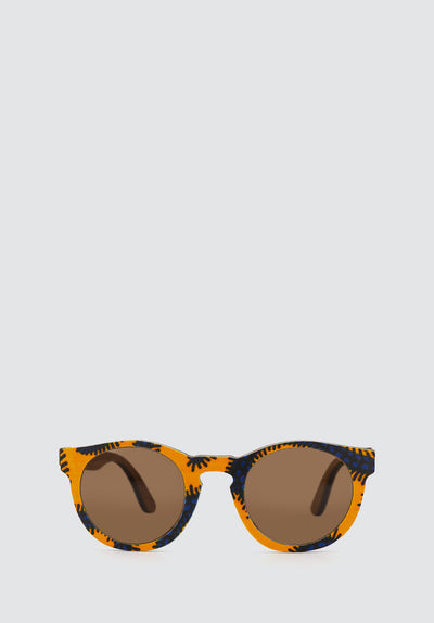 Owl Sunglasses | African Fabric 3 | Brown Polarised