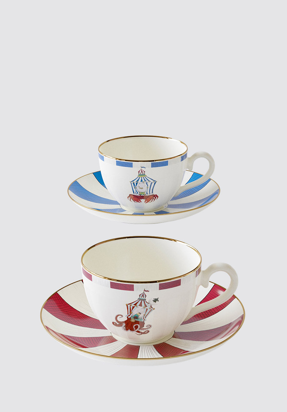 Tea Cups 2 Set Searcus / Octopus-Crab