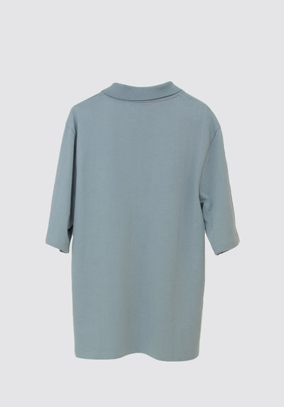 Oversized Polo Shirt | Blue