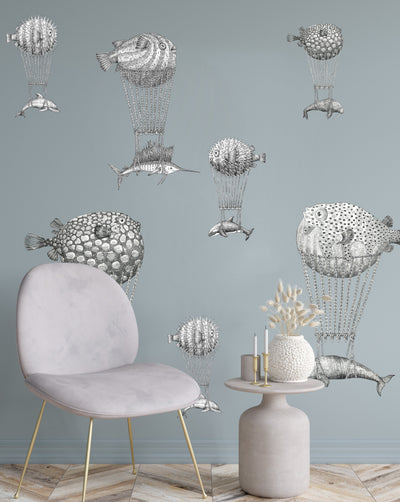 Montgolfier Fishes Wallpaper